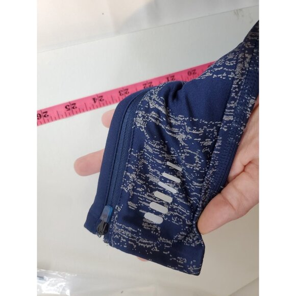 Women's Under Armour Blue & Pink Compression Heatgear Leggings Size M Ankle Zip - Picture 13 of 13